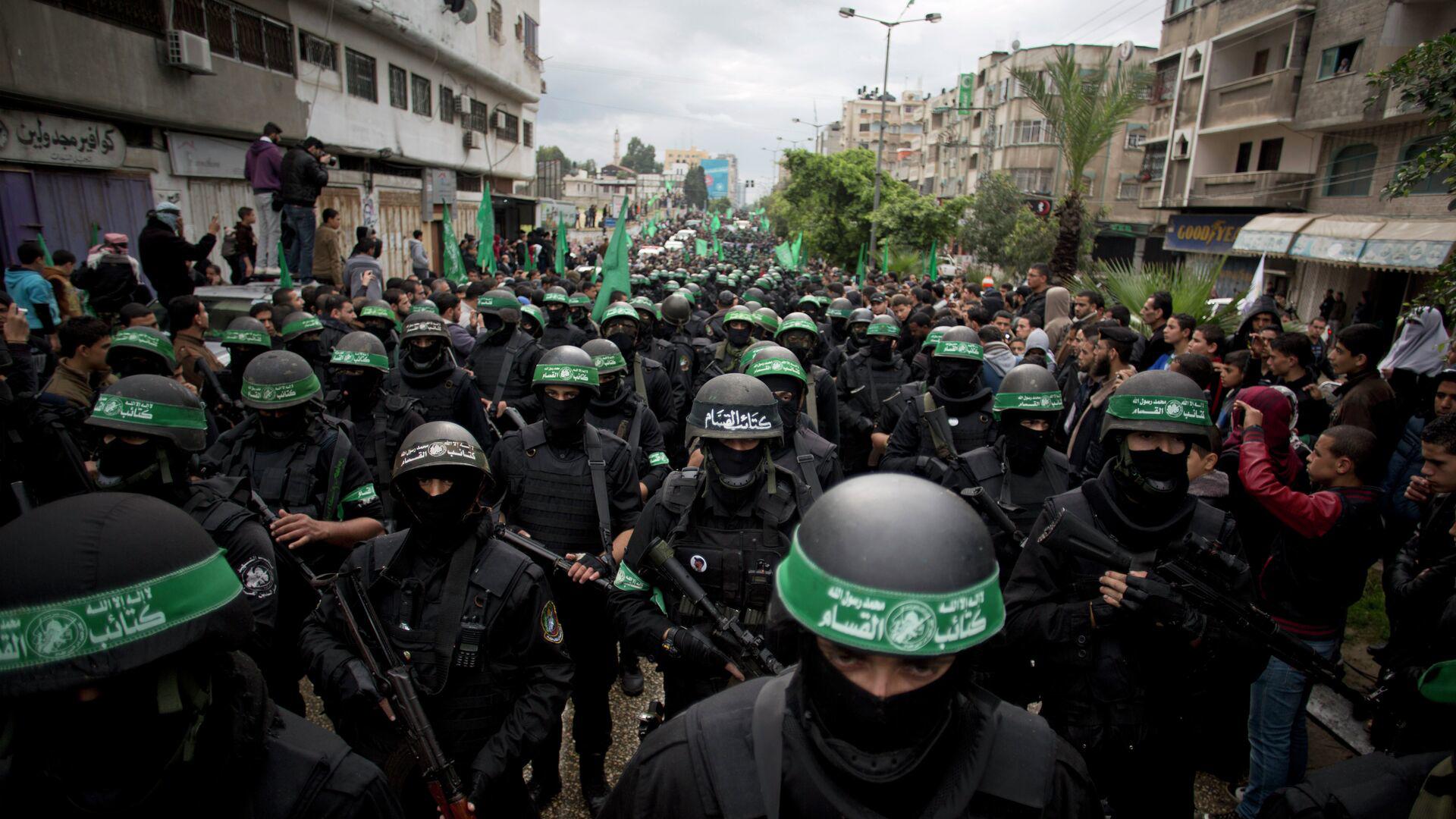 Các tay súng của phong trào Hồi giáo Hamas.