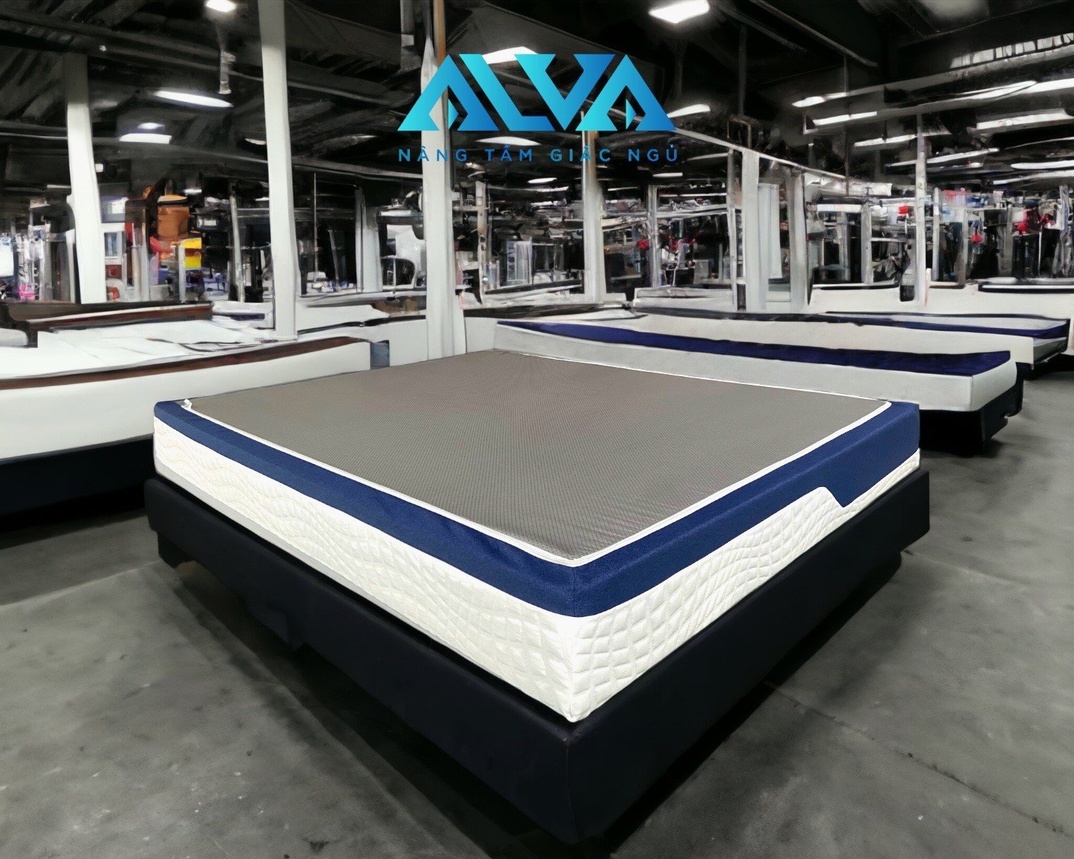 Thiết kế với cấu trúc đa tầng từ bên trong tới bên ngoài giúp tô điểm cả không gian phòng ngủ