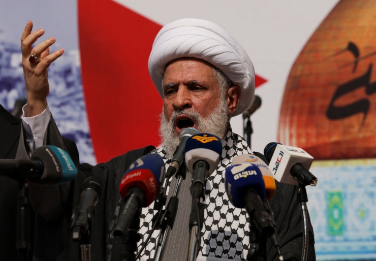 Phó thủ lĩnh lực lượng vũ trang Hezbollah tại Lebanon Naim Qassem. Ảnh: Reuters