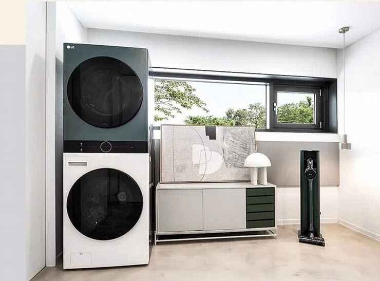 Tháp giặt sấy LG WashTower của bộ sưu tập LG Objet.