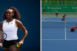 Thể thao - Cú sốc tennis: Đối thủ "đầu hàng", nữ tay vợt vẫn nhắm đánh vào người