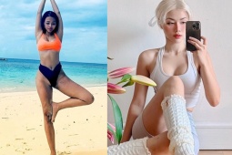 Thể thao - Người đẹp Lilly Võ 3 vòng nóng bỏng với bài tập thể thao, từng tập yoga 12 tiếng/ngày