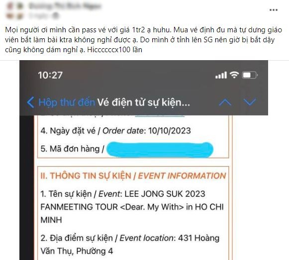 Lee Jong Suk họp fan ở Việt Nam, hội "phe vé" bán cắt lỗ cận ngày tổ chức - 3