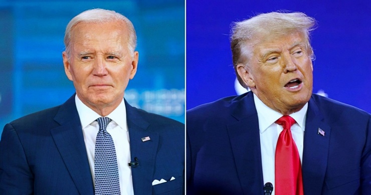 Tổng thống Mỹ Joe Biden và cựu Tổng thống Mỹ Donald Trump. Ảnh: The Hill