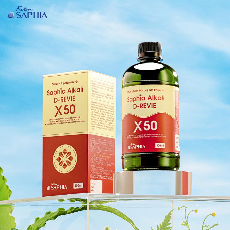Nước kiềm thảo dược Saphia X50 phù hợp với người bệnh mỡ máu, cholesterol máu cao