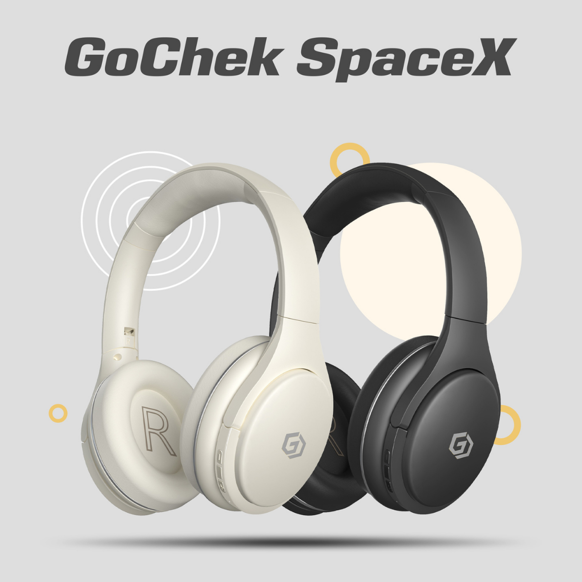 Tai nghe GoChek SpaceX E1000 với hai phiên bản màu trắng và đen