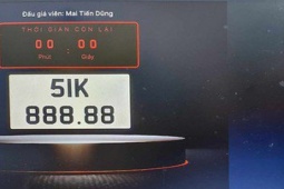 Tin tức trong ngày - Đấu giá lại, biển số "siêu hot" 51K-888.88 giảm giá hơn một nửa