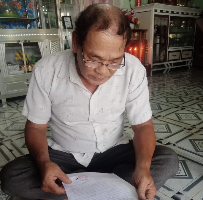 Ông Lại Tấn Tài, người tố bị cán bộ ở huyện Ngọc Hiển vòi vĩnh tiền