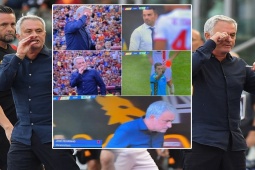 Bóng đá - HLV Mourinho nhận thẻ đỏ vì "cà khịa" đối thủ, Roma thắng nghẹt thở phút 90