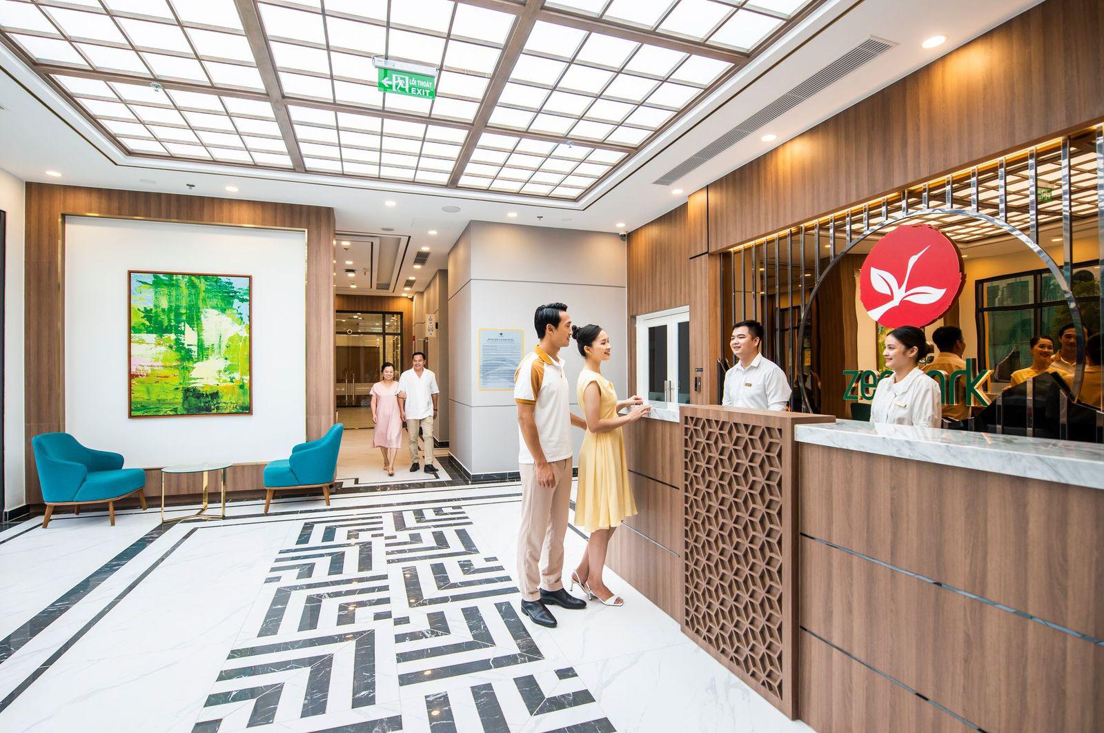 Sảnh lễ tân trang nhã tại The Zenpark