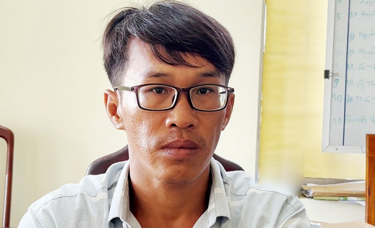 Dương Văn Cu Em tại cơ quan công an. Ảnh: CACC