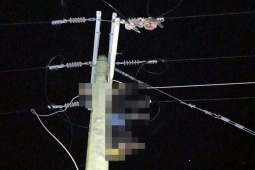 Pháp luật - Người đàn ông tử vong trong tư thế treo ngược người trên trụ điện trung thế