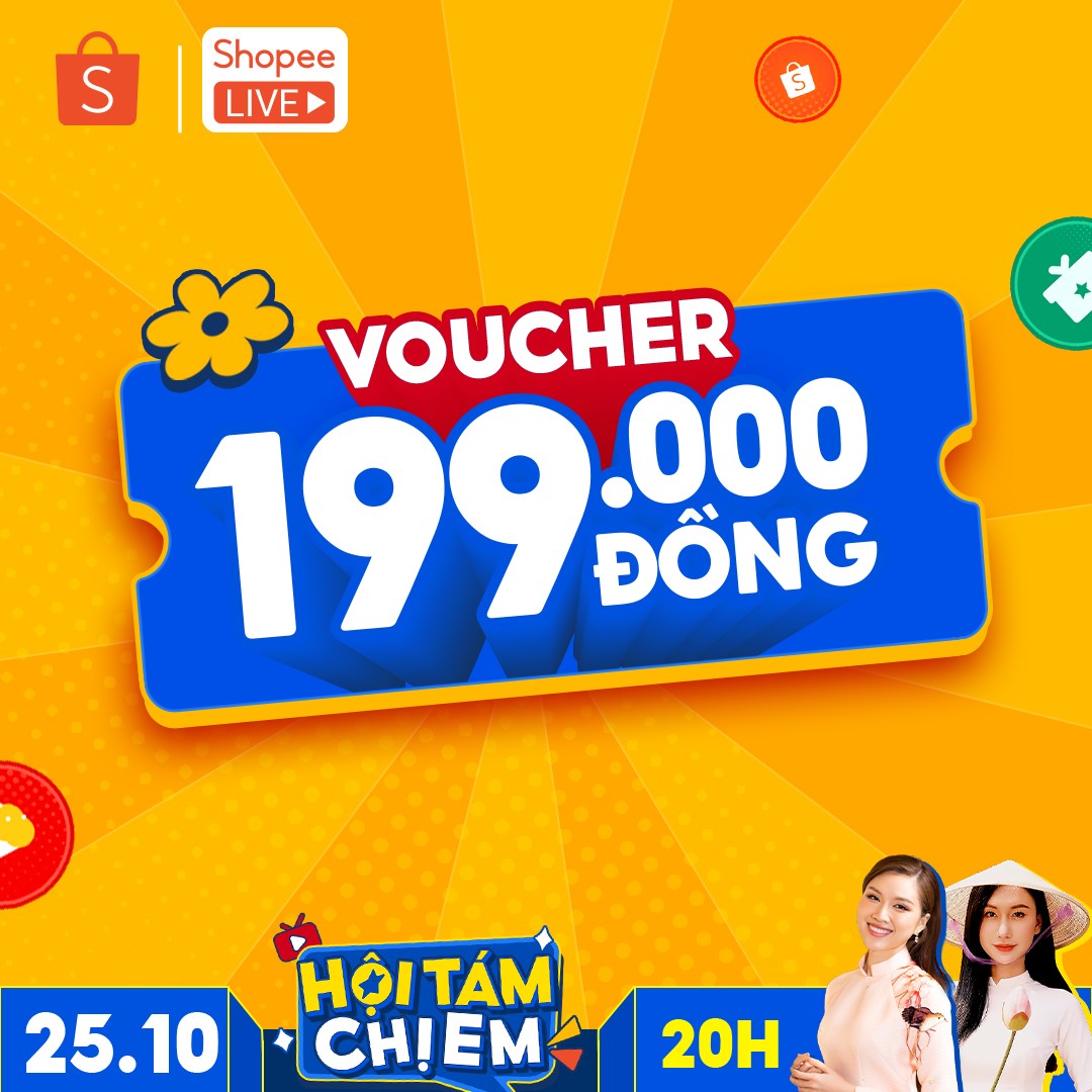 Mã voucher 199.000 đồng sẽ được tung 4 lần xuyên suốt 90 phút livestream, đừng quên theo dõi và săn ngay ưu đãi cực hot này để chốt đơn thêm rẻ nhé!