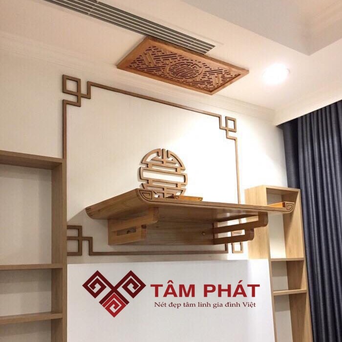 Bàn thờ Tâm Phát có thiết kế tinh xảo (Ảnh: Tâm Phát).