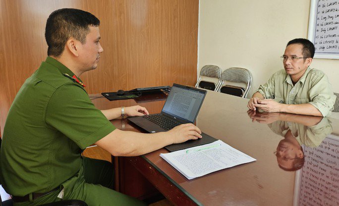 Vũ Văn Đại tại cơ quan công an