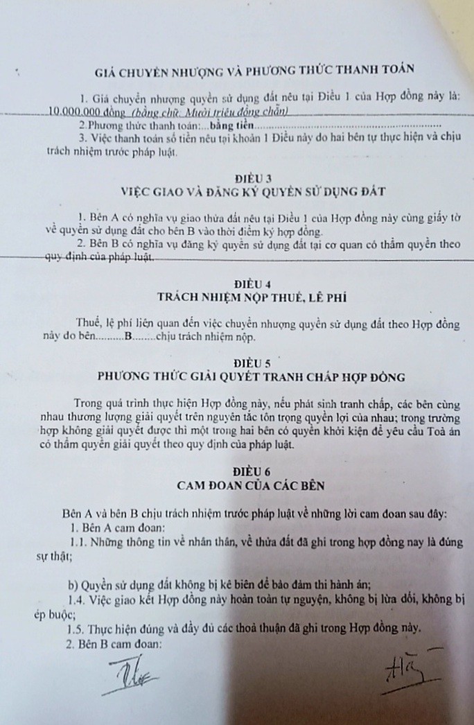 Khu đất hàng trăm m2 được vợ chủ tịch huyện ở Cà Mau mua với giá 10 triệu đồng