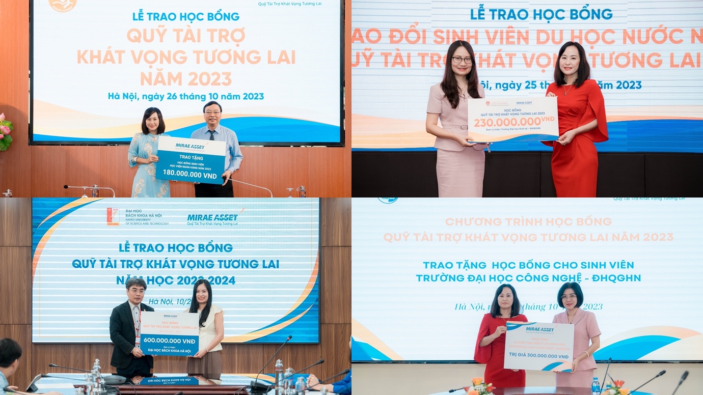 Quỹ Tài Trợ Khát Vọng Tương Lai trao tặng học bổng đến nhà trường