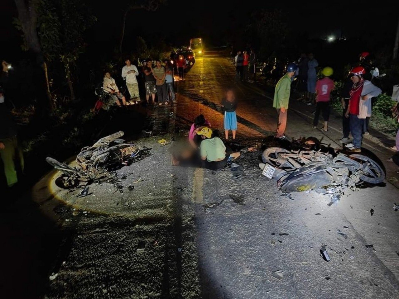 Hiện trường vụ va chạm.