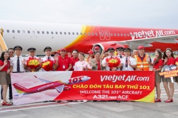 Du lịch - Liên tục nhận tàu bay mới, Vietjet đón tàu bay thứ 101