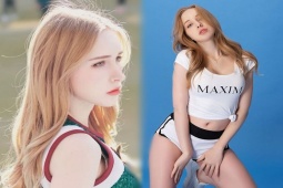 Làm đẹp - "Bóng hồng Ukraine" xinh như búp bê, khoe dáng nuột nà trên trang bìa tạp chí đàn ông