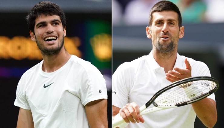 Alcaraz (trái) và Djokovic (phải) có cơ hội tái hiện trận đấu kịch tính tại Wimbledon tại Paris Masters 2023