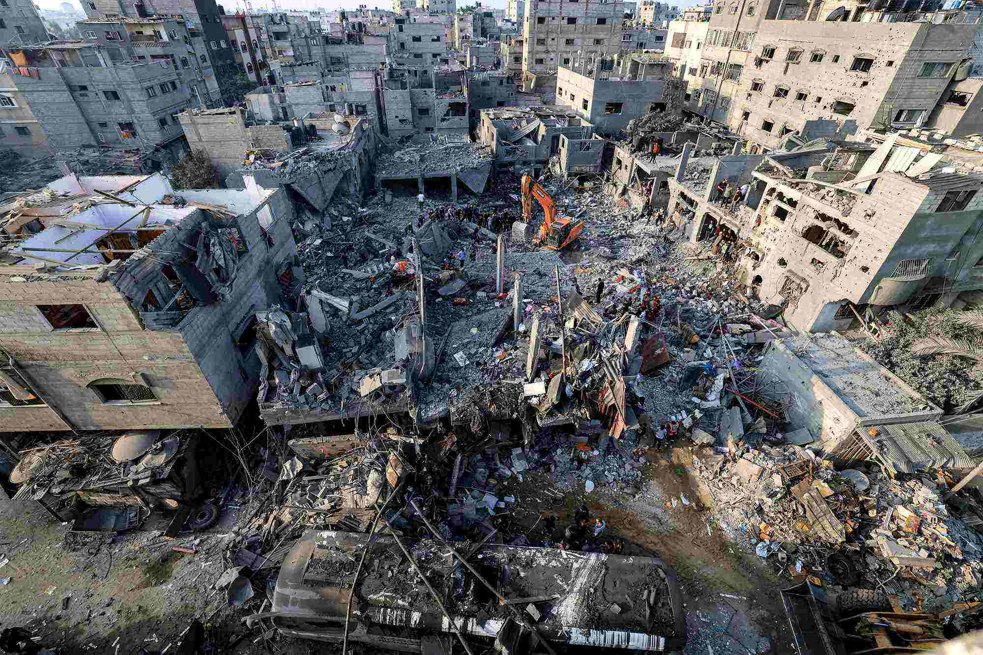 Dải Gaza bị tàn phá nặng nề do xung đột (ảnh: RT)