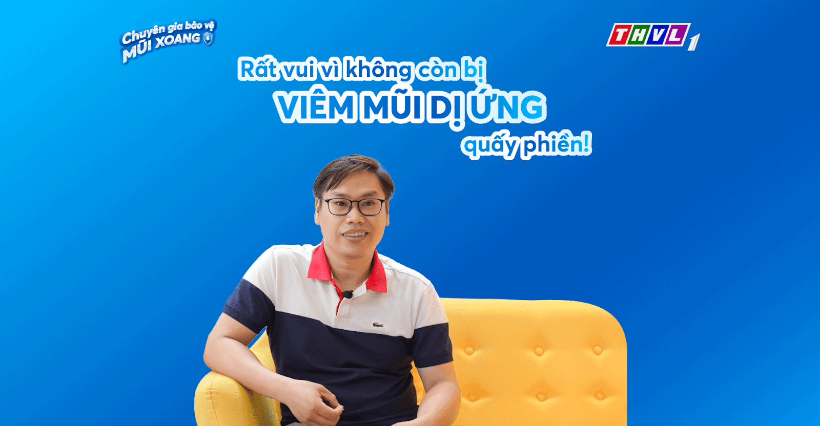 Nhân vật trải nghiệm trong chương trình Doctor Online phát trên kênh THVL1 với chủ đề: Những lầm tưởng phổ biến khiến bệnh viêm mũi dị ứng tăng nặng (ảnh cắt từ chương trình)