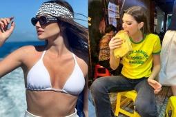 Làm đẹp - "Chân dài Brazil" ngồi ăn bánh tráng nướng vỉa hè vẫn nổi bật vì "đẹp nhất thế giới"