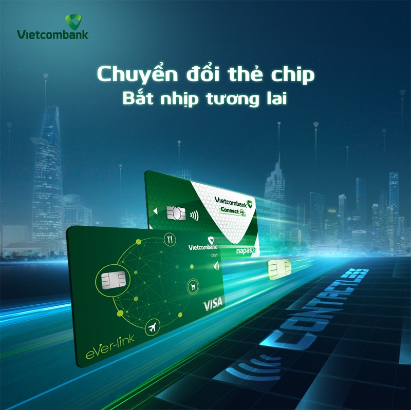 Thẻ Vietcombank Chip Contactless - thanh toán là thích - 1