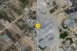 Thế giới - Ảnh vệ tinh chụp Dải Gaza trước và sau khi bị bắn phá