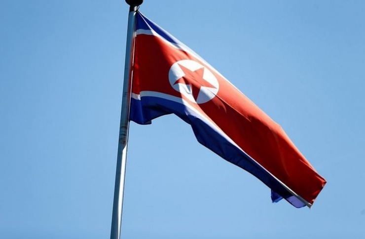 Quốc kỳ Triều Tiên. Ảnh: REUTERS