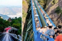 Du lịch - Độc lạ thang cuốn khổng lồ thay thế cho việc đi bộ leo núi