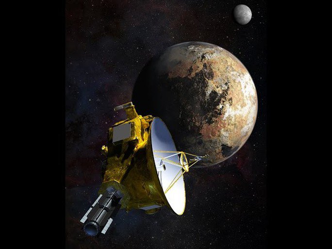 Tàu New Horizons và Sao Diêm Vương - Ảnh: NASA