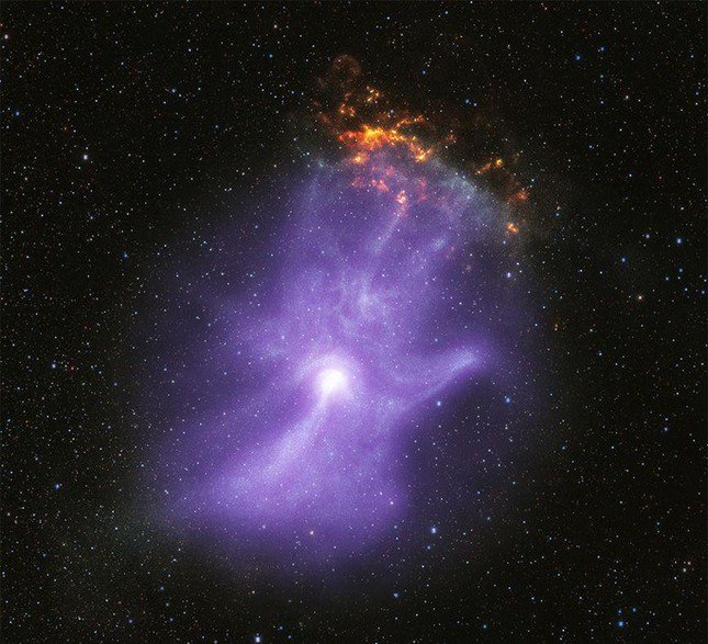 "Bàn tay xương" ma quái vừa được IXPE chụp - Ảnh: NASA
