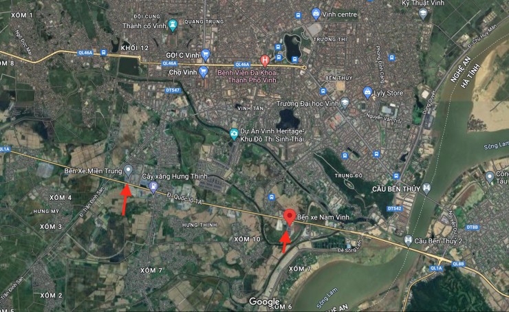 Cùng trên tuyến đường, Bến xe Nam Vinh được xây dựng chỉ cách Bến xe Miền Trung khoảng 6 km. Nhiều người lo ngại bến xe Nam Vinh được xây dựng lên là lãng phí và không cần thiết.