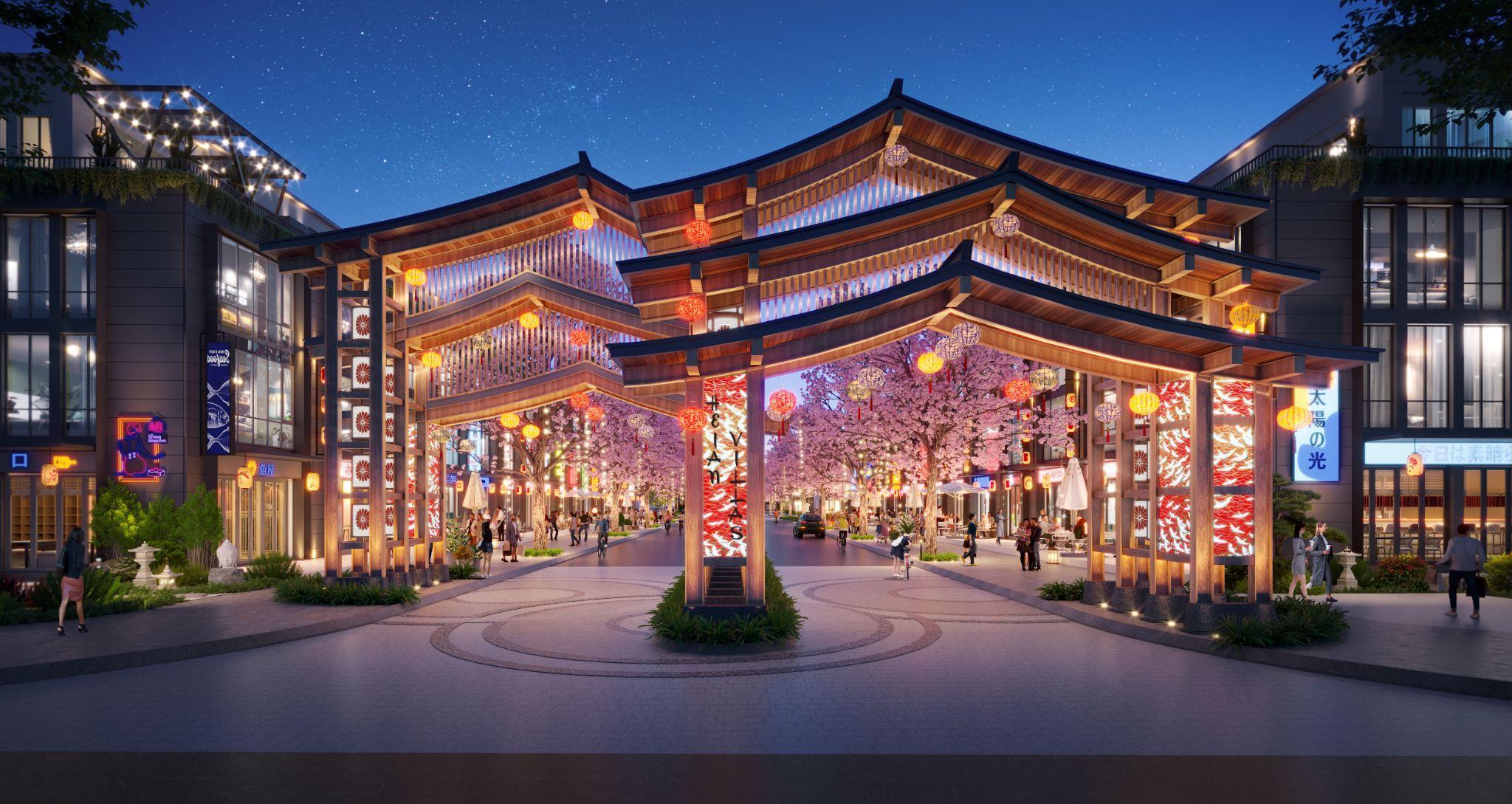 Cách Hà Nội 60’ di chuyển, Làng quý tộc Nhật Heian Villas phát triển từ cảm hứng về một trong những thời kỳ hoàng kim Nhật Bản, ngôi làng sức khỏe của cộng đồng tinh hoa