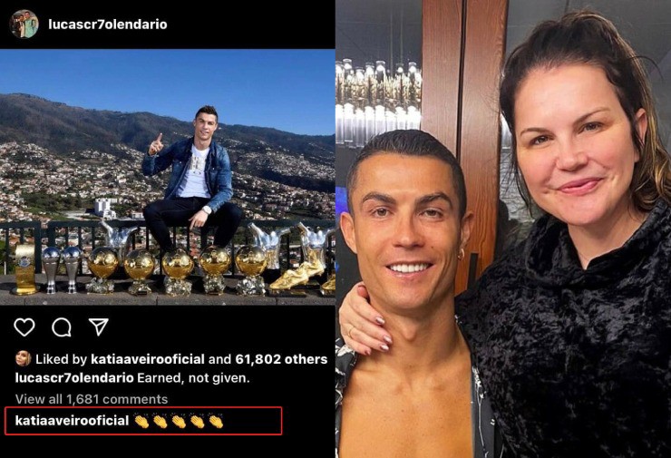 Katia Aveiro, chị gái của Ronaldo ủng hộ bài viết mỉa mai Messi