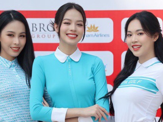 Top 3 Hoa hậu Việt Nam 2022 khoe sắc tại Tiền Phong Golf Championship