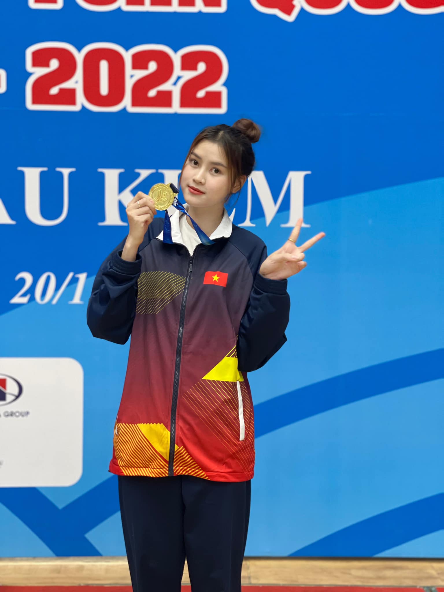 Nữ vận động viên đấu kiếm Ngô Thị Hương.