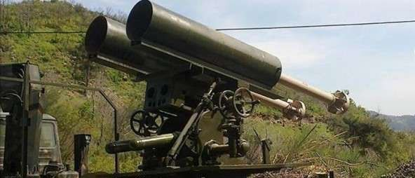 Bệ phóng rocket Burkan của Hezbollah.