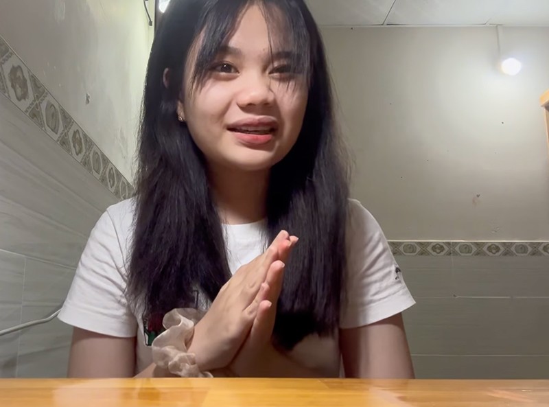 Thí sinh Minh Châu chia sẻ về đam mê ca hát của mình. 