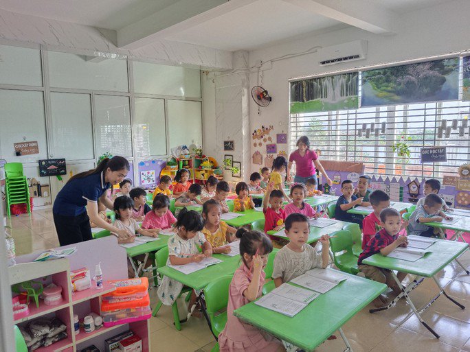 Một lớp học tại tỉnh Nghệ An.