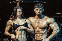Đàn ông - Cặp đôi cùng đọ "6 múi" gây bão MXH: Chàng đồ sộ, nàng tuyệt phẩm không kém