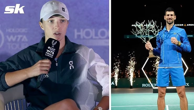 Djokovic nhận được lời chúc từ Swiatek