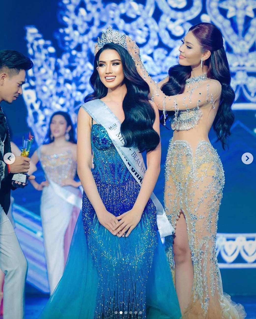 Mỹ nhân Campuchia cao gần 1,8m, mặt đẹp cực "Tây", nổi trội tại Miss Universe - 1
