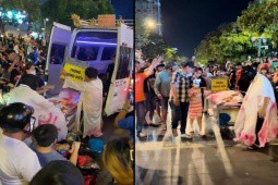 Lái xe tang chở “ma quỷ” diễu phố đêm Halloween, tài xế bị công an mời làm việc
