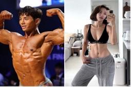 Đàn ông - "Mỹ nam khổng lồ" nổi tiếng với cơ bắp cuồn cuộn, nhìn sang người vợ còn hoàn mỹ hơn