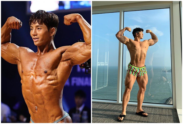 Sewoong Ahn từng tham gia thi đấu thể hình, sở hữu cơ thể đồ sộ.
