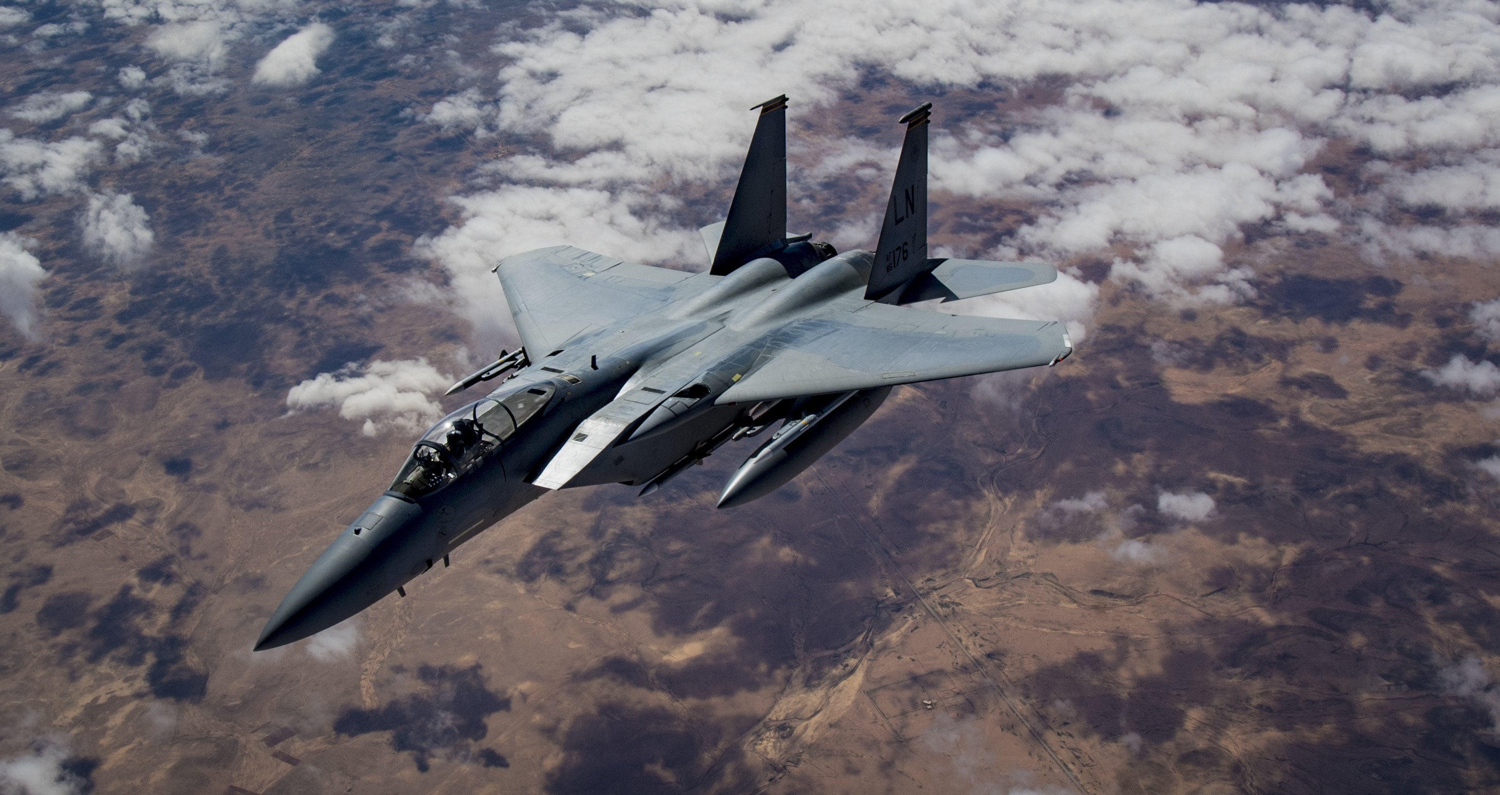 Một chiến đấu cơ F-15 của Mỹ hoạt động ở Trung Đông.
