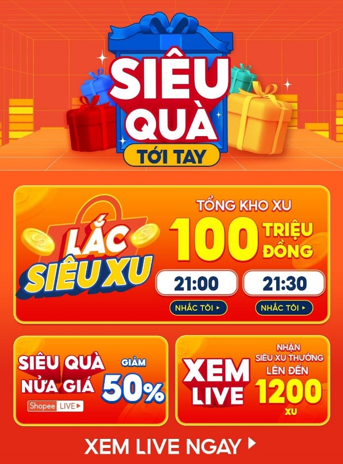 Đón xem "Shopee Live 11.11 Siêu Nhạc Hội - Cặp Đôi Bí Ẩn" vào 20H30 trên các kênh truyền hình và ứng dụng Shopee để không bỏ lỡ chuỗi ưu đãi khủng!
